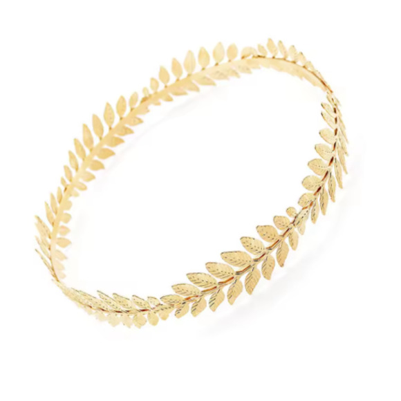 Gold Laurel Leaf Crown Greek Roman Goddess Tiara Headband Costume Accessory - Picture 5 of 6